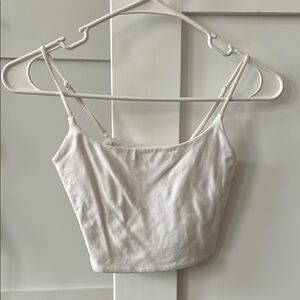 Aritzia Babaton White Spaghetti Strap Top